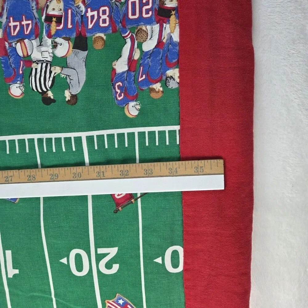 Vintage Handmade Football Field Children’s Comforter Blanket 56x40 Sports Theme